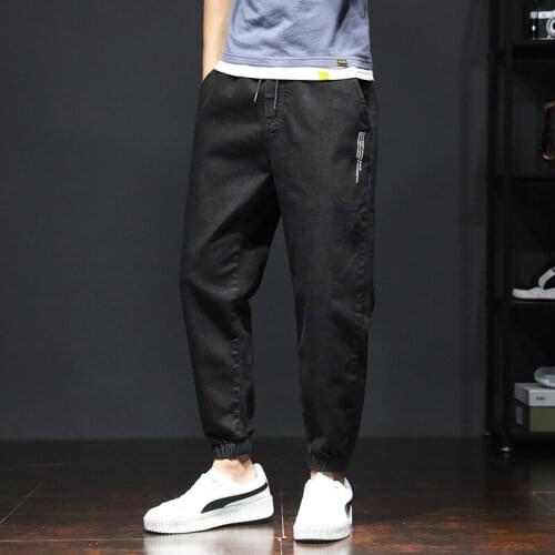 Wholesale Denim Jeans mens Korean trend loose wild harem pants brand autumn winter mens tooling casual teenagers long pants