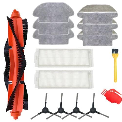 For XIAOMI MIJIA Sweeping Mopping Robot Vacuum Cleaner STYJ02YM Spare Part Pack Kits Side Roller HEPA Filter Main brush Mop