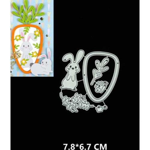 2021 New Carrot Rabbit Cutting Dies DIY Scrapbooking Embossing Paper Photo Frame Stamps Crafts Template Mould Stencils