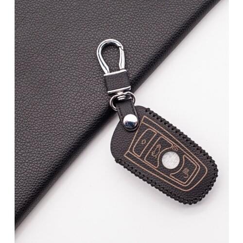 Newest Soft leather fob key case cover protect skin for BMW F10 F20 F30 Z4 X1 X3 X4 M1 M2 M3 E90 1 2 3 5 7 SERIES Remote keyless