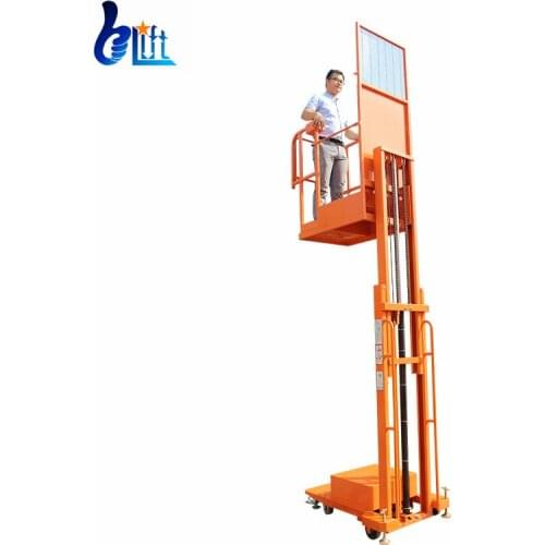 Wholesale Retail Platform 4m 4.5m Long Forks Indoor Electric Order Picker Forklift For Workshop Crane