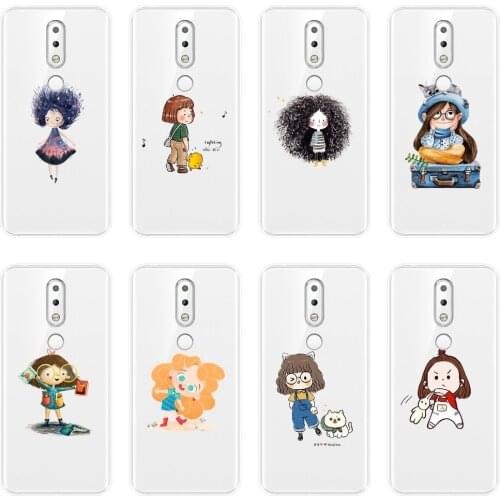 For Nokia 7.1 6.1 5.1 3.1 2.1 Plus Phone Case Silicone Cartoon Girl Kawaii Kpop Soft Back Cover For Nokia 2.1 3.1 5.1 6.1 7.1
