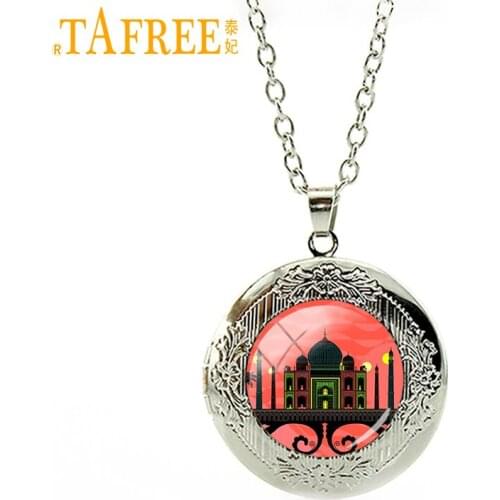 TAFREE Taj Mahal under the setting sun Necklace 2017 new locket selected as one of the Seven Wonders of the World jewelry H573