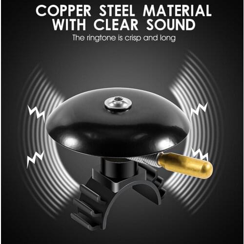 Bicycle Bell Retro Clear Sound Copper Rust Resistant Horn Sound Alarm For Safety Cycling Handlebar Metal Ring Bicycle Accessorie