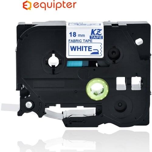 18mm*3m TZe-FA4 tz FA4 tze FA4 tz-FA4 tzFA4 tzeFA4 tze-fa4 Fabric Blue on White IRON tapes for brother label printers