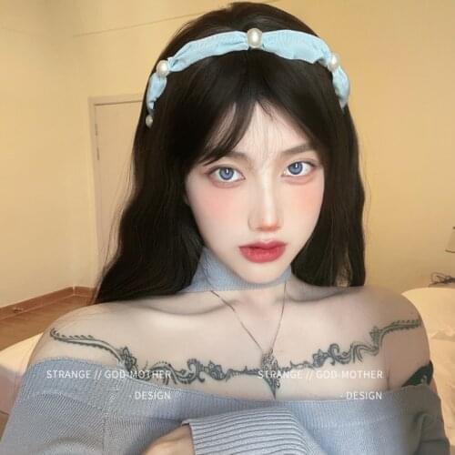 Jasmine princess headband pearl style retro French headband female super fairy Korean headband fairy style headband