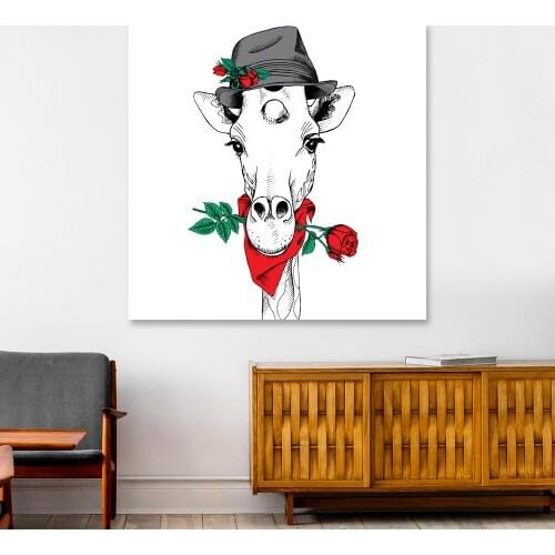 Animal Wall Art Horses Head Canvas Painting Wall Art Pictures for Living Room Bedroom Modern Style Abstract Prints Posters