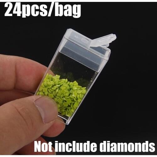 24pcs/Lot Small Box For 5D Diaomond Painting Embroidery Accessories Storge Bag Case Organizer Rhinestones Beads Container