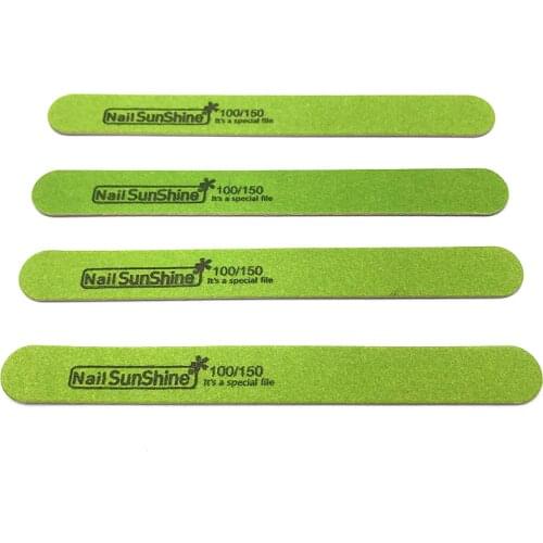 50pcs Green Wood Nail File Buffer Polishing Block Sanding Files Wooden Sandpaper 100/150 Grit Nail Art Tool Straight Thick Stick