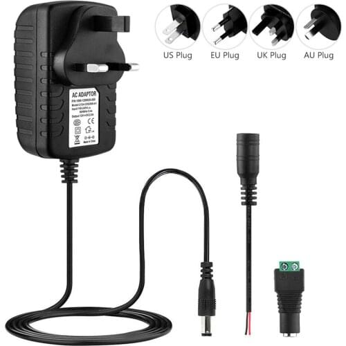 Power Converter Adapter Supply EU US Plug AC 100-240V to DC 12V 2A Switching Transformer Charger For LED Strip Light Driver