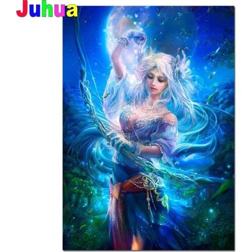 5D DIY Diamond Painting "Cartoon fairy" Full Drill Resin Diamond Embroidery Cross Stitch Cartoon Portrait Home Decor
