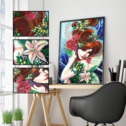 Diamond Cross Stitch / 5D DIY Special Shape Diamond Flower Diamond Embroidery / Sticker Mosaic Home Decor