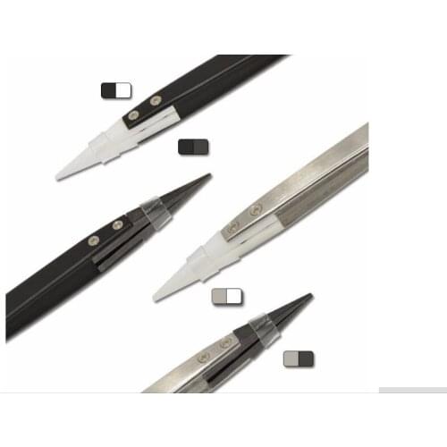 20pcs/pack Stainless Steel Anti-Static Tweezers Ceramic Tongs Resistant to Conductive Heat Not Pointed Ceramic Tip Tool DIY