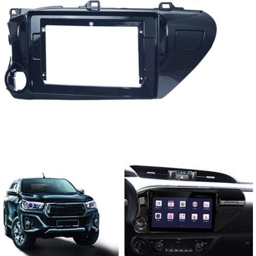 Car Audio Radio 10.1 Inch 2 Din Fascia Frame Adapter for Toyota Hilux 2018(LHD) CD/DVD Player Stereo Panel Dash Trim