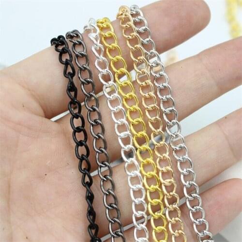 2meters 2.5 3.5 4.5mm Width Link Chains Extended Extension Necklace Chains Tail Extender Chain For DIY Necklace Bracelet Jewelry