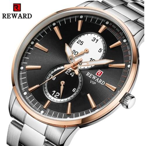 REWARD Relogio Masculino Mens Watch Top Brand Luxury Sport Mens Quartz Watches Clock Waterproof Military Wrist Watch Saati