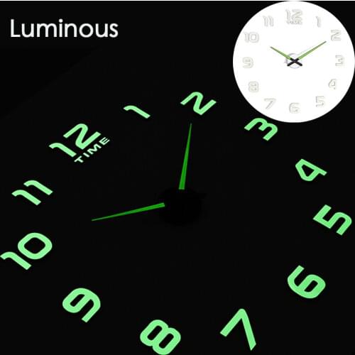 27 different designs Luminous Wall Clock Clocks Modern Design Watch Wall Digital Large Big3D DIY Fashion Saat Reloj Horloge klok