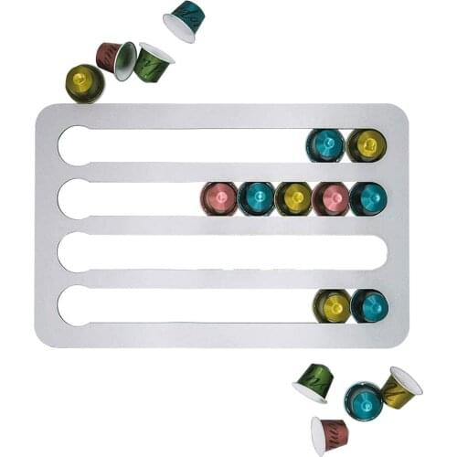 Coffee Capsule Holder Stand Wall-Mounted Capsules Storage Rack Organizer Fit for Nespresso kitchen Shelf