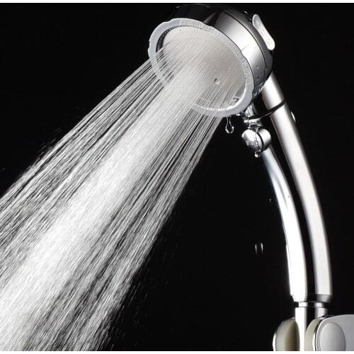 Bathroom Shower Pressurized Lightweight Shower Head Three Mode Save Water Bath Shower Hand-Held High Pressure Sprinkler