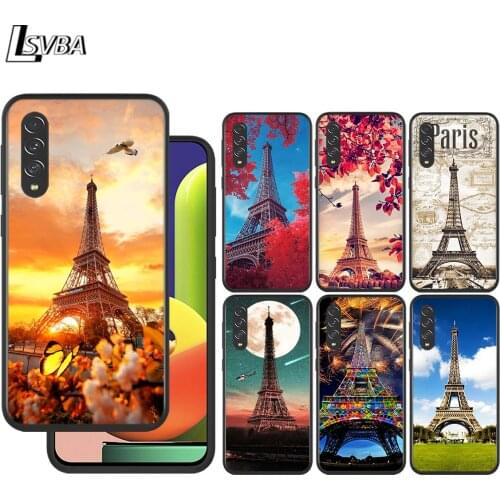 Eiffel Tower for Samsung Galaxy A90 A80 A70 A60 A50 A40 M30 A20E A2Core A10S A10E Silicon Soft Black Phone Case