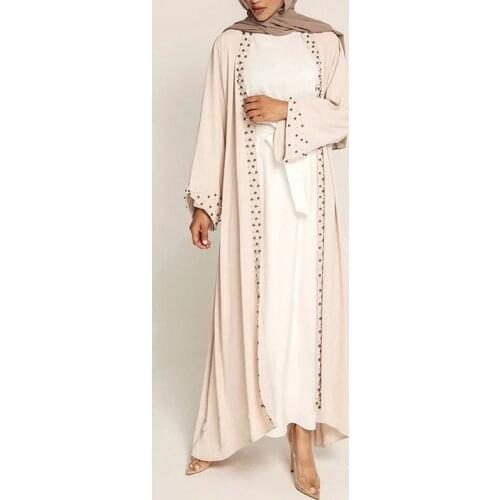 Eid Dubai Abaya Kimono Femme Turkey Muslim Fashion Hijab Dress Robe De Moda Musulman European Islam Clothing for Women Vestidos