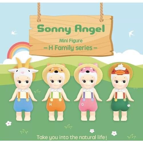 Sonny Angel H Family Blind Random Box Pastoral Series Animal Family Yearning for Life Trend Kid Doll Birthday Gift Kawaii Toys