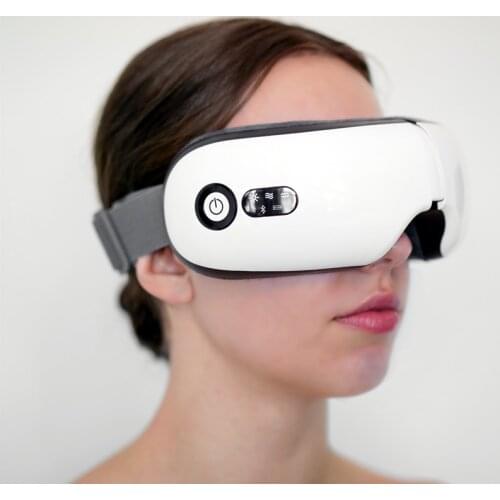 6D Intelligent Eye Massager for Eye Strain Vibration Massage with Heat for Fatigue Dark Circles, Relieve Migraines Headaches