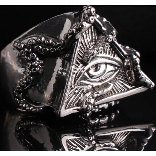 Crusoe Myth Deep Sea Gaze Mens Ring Punk Accessories Party Jewelry Christmas Gift