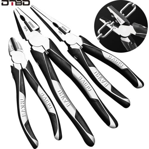 6" 8"Multi-function Long Nose Pliers High Hardness Precision Wire Plier Needle Nose Pliers For Electrician