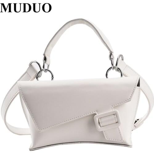 MUDUO New fashion women mini squar leather shoulder bag European and American style leather lady crossbody bag flap bag