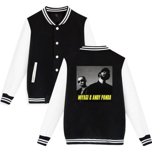 Miyagi&Andy panda Print Autumn Winter Holiday Preppy Unisex Youthful vitality Clothes Novelty Chic Kawaii Style Baseball Uniform