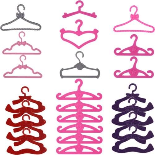 Various Styles Fashion Doll Accessories Beautiful Many Different Hangers For Babies Dolls Girls Toy Gift