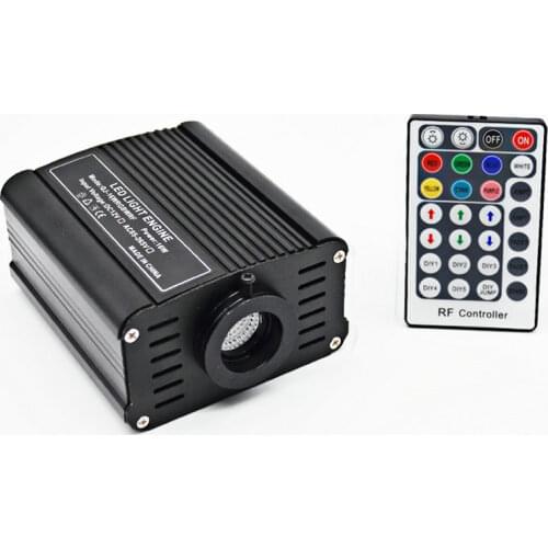 RGBW 16W Fiber Optical Light Engine Driver 28Keys RF remote control f/PMMA plastic optic cable DIY SKY Star Roof Ceiling Decor
