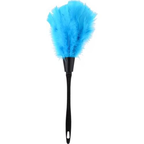 Multicolor Feather Duster Anti Static Dust Brush Black Plastic Handle Dusters For Home Cleaning Tools