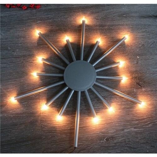 Glowing Christmas Day Lighting Arrangement Pendant Plane Polygon Warm White Christmas Light Decoration Pendant Silver White