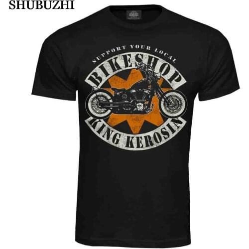 Top Fitness Brand Clothing T-Shirt Bikeshop Bobber Oldschool Rockabilly Custom Motorrad Bikemuscle Men MenS T Shirts