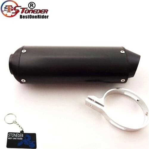 STONEDER CNC Black 38mm Exhaust Muffler For 125cc 140cc 150cc 160cc Pit Dirt Bike Motocross CRF50 XR50 SSR TTR Thumpstar