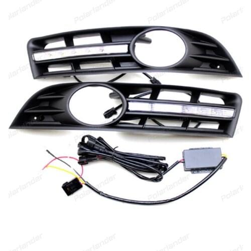 1 SET Fog lamp auto part 12V 6000K car DRL led Daytime driving Running Lights for V/olkswagen M/AGOTAN 2007 - 2011