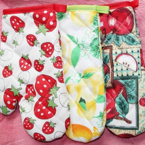 1PCS Thicken Heat Resistant Cotton Safe Glove Baking Microwave Oven Cooking Bakeware Kitchen Food Grade Anti-Hot Gloves Mitts