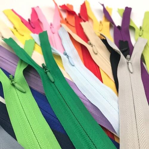 10pcs 3# 9 inch/12 inch/14 inch/18 inch/20 inch/22inch Invisible Zippers DIY Sewing Zippers for Tailor Garment Handcraft 25Color