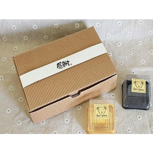 100pcs 18.2x12x5cm New Kraft paper Corrugated Packaging Boxes Cake Box Food Packaging Gift Box Using the high end atmosphere