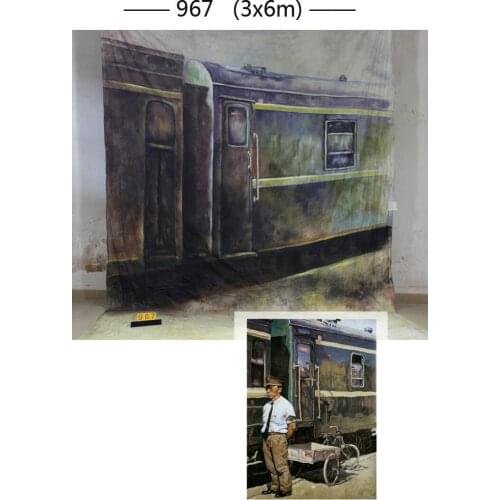 10x20ft Hand painted Studio Shooting Muslin Photography Background 967,Fantasy train backdrops,camera wedding photography