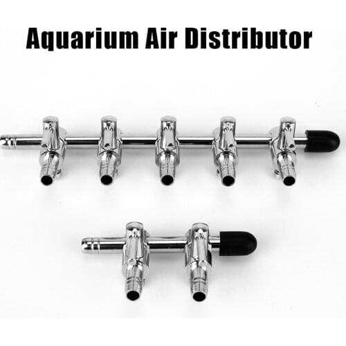 2/5 Way Fish Tank Air Pump Flow Splitter Distributor Aquarium Air Distributor Control Switch Valve Aquarium Air Splitter Valve