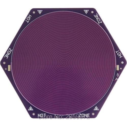 RepRap 3D Printer PCB Heatbed Delta-hexagon-purple-D200 Heated Bed Hot Plate For kossel delta rostock