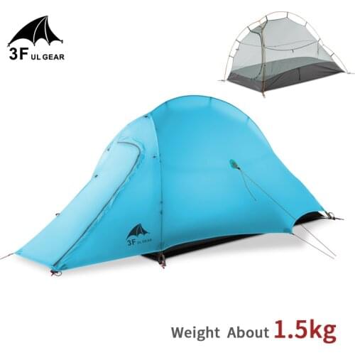 3F UL GEAR ZhengTu1 Ultralight 1.5KG Camping Tent 15D Nylon Aluminum Alloy Tent Pole Outdoor Hiking Portable Large Space 3In1