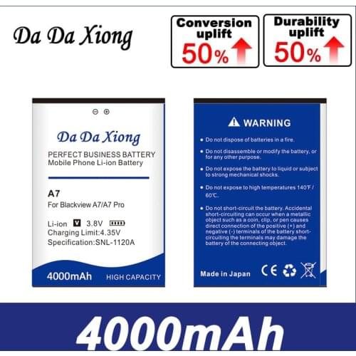 DaDaXiong 0 Cycle 4000mAh Battery For Blackview A7 A7 Pro High Quality Smart Phone Battery