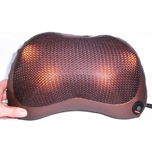 Car Home 2 Use Infrared Neck Massager Pillow Cure Cervical Traction Back Shoulder Pain Relief Vibrating Kneading Massage Cushion