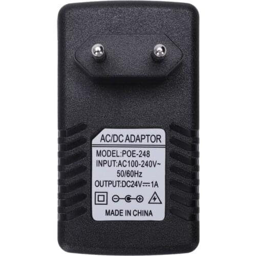 Power Supply Ethernet POE Injector Adapter for IP Phone Gateway IP Camera(24V/1A EU Plug)