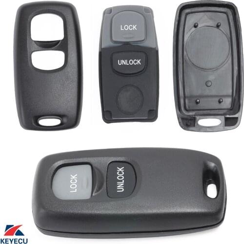 KEYECU Remote Transmitter Key Case for Mazda 3 6 MPV Protege 5 Replacement Fob Shell 2 Button No chip inside