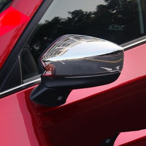 ABS Carbon Fiber Rear View Rearview Mirror Cover Side Mirror Case Trims For Mazda CX-5 CX5 2017 2018 2019 Car Styling Accessory